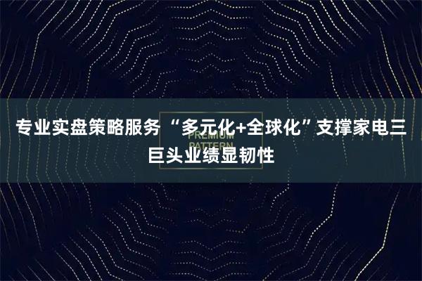 专业实盘策略服务 “多元化+全球化”支撑家电三巨头业绩显韧性